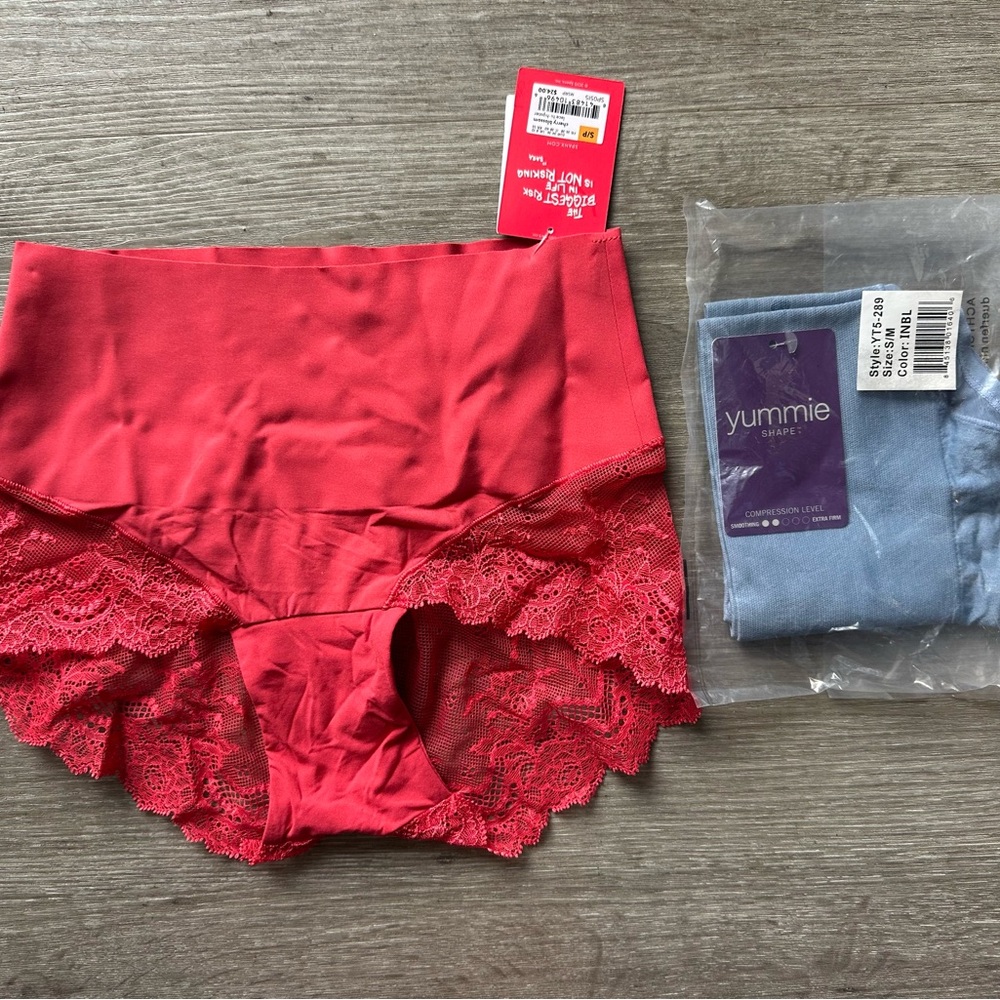 SPANX Red Lace High-Waist + Yummie Shapewear